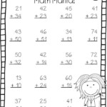 Doubles Math Facts Worksheet Addition And Subtraction Double Digit Math