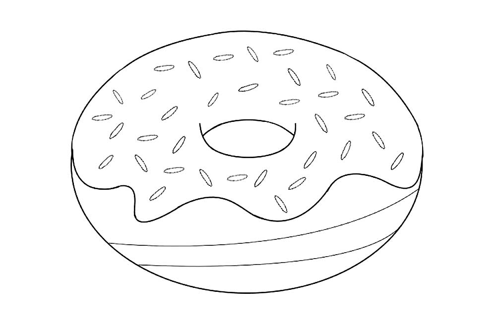 Doughnut Coloring Pages To Download And Print For Free