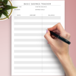 Download Printable Basic Savings Tracker Template PDF