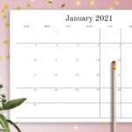 Download Printable Blank Monthly Calendar PDF