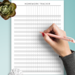 Download Printable Homework Tracker Template PDF