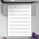 Download Printable Income Tracker Template PDF