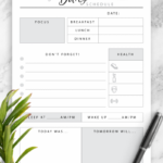 Download Printable The Daily Schedule With Health Section PDF