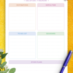 Download Printable Vacation Itinerary PDF