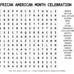 Download Word Search On AFRICAN AMERICAN MONTH CELEBRATION