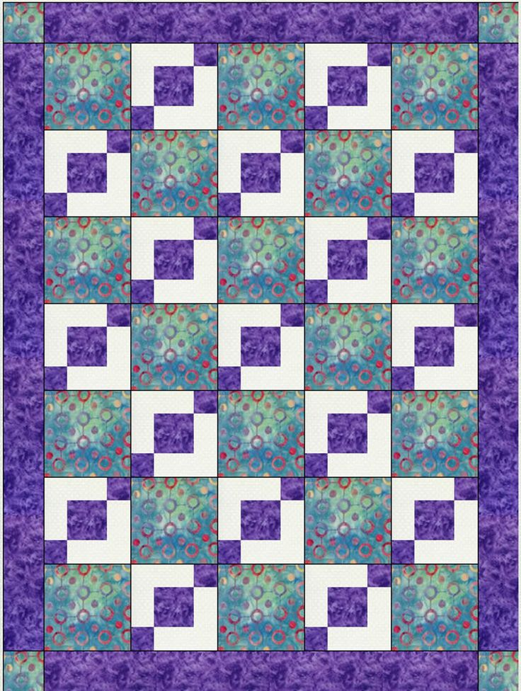 Downloadable Stepping Stones Quilt Pattern Easy 3 Yard Design Etsy 