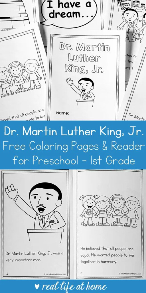 Dr Martin Luther King Jr Coloring Book And Reader Printable For P 