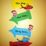 Dr Seuss Inspired Party Signs Thing 1 And Thing 2 Party