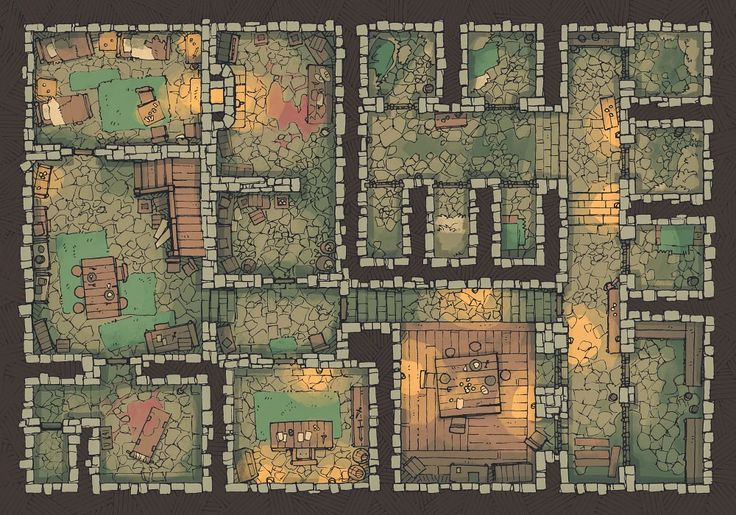 Dungeon Jail Prison RPG Battle Map By 2 Minute Tabletop Dungeon
