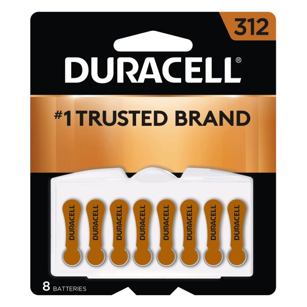 Duracell 312 Hearing Aid Zinc Air Batteries Pack Of 8 OfficeSupply