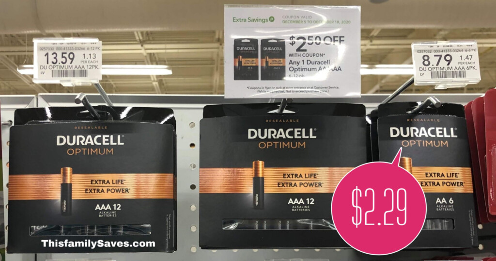 Duracell Optimum Batteries 6 Packs Only 2 29 Each