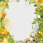 Easter Bunny Picture Frame Photography Frame Template Design Pattern