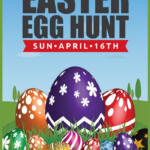 Easter Egg Hunt Flyer Template Design Royalty Free Vector Aff hunt