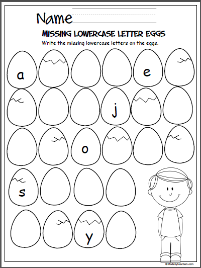 Easter Egg Missing Lowercase Letters Made By Teachers