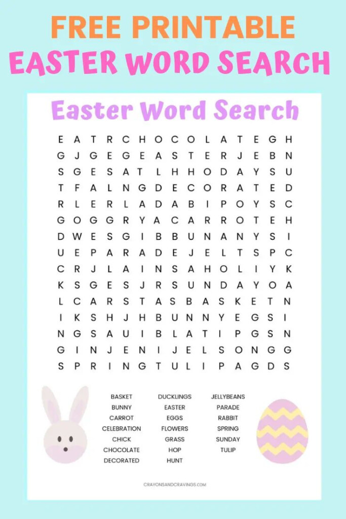 Easter Word Search Free Printable Worksheet For Kids Easter 