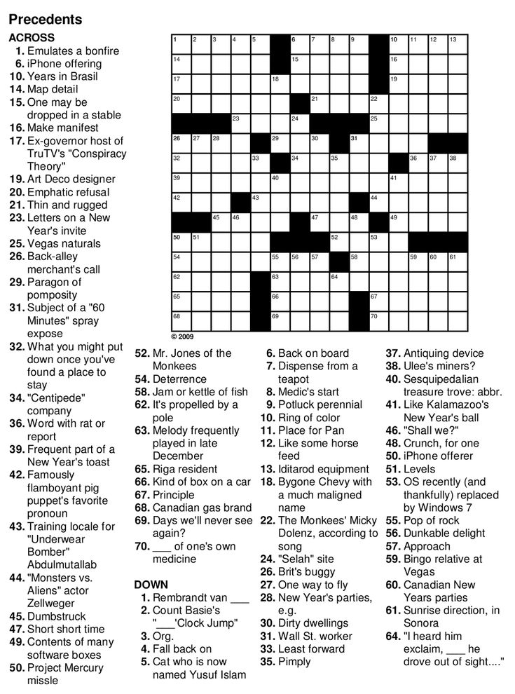 Easy Crossword Puzzles For Seniors Crossword Puzzles Printable 