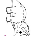 Easy Dinosaurs Triceratops Coloring Page For Kids BubaKids