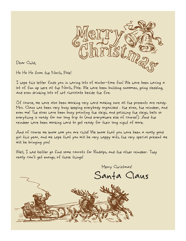 Easy Free Letters From Santa Customize Your Text And Design And