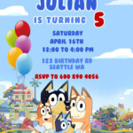 EDITABLE BLUEY Birthday Party Invitation Digital Invitation Etsy