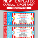 Editable Carnival Ticket Invitations Circus Or Carnival Party