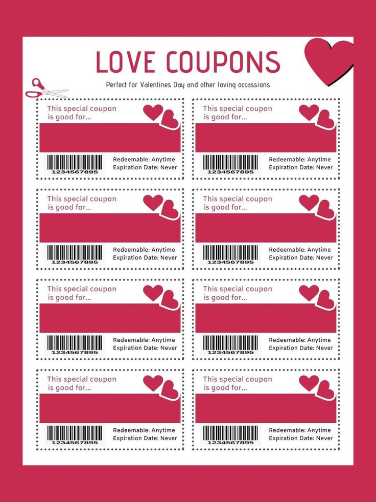 Editable Love Coupons Valentines Day Coupons Valentines Day Etsy 