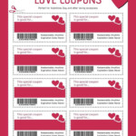 Editable Love Coupons Valentines Day Coupons Valentines Day Gift