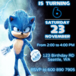 EDITABLE Sonic The Hedgehog Birthday Invitation Personalized Etsy