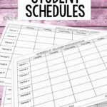 Editable Student Schedules Class And Special Services Class Schedule