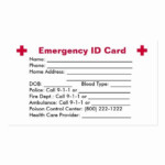 Emergency Card Template Beautiful Emergency Id Card Business Card