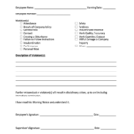 Employee Discipline Form Printable Pdf Download