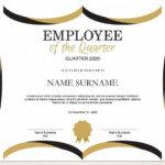 Employee Of The Quarter EDITABLE Template Editable Award Etsy