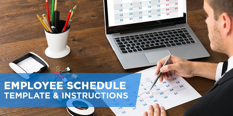 Employee Schedule Template Instructions