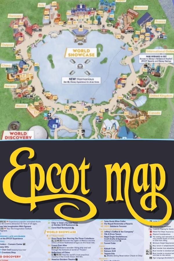 EPCOT Map 2022 Disney Insider Tips