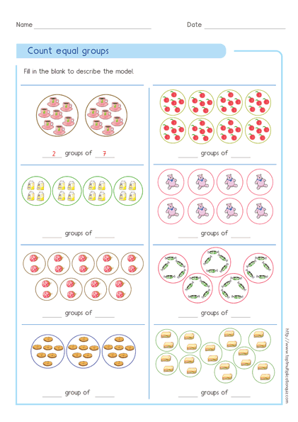 Equal Groups Worksheets 2nd Grade Worksheets Master