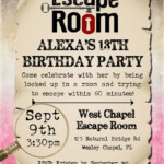 Escape Room Birthday Party Invitations Kids Birthday