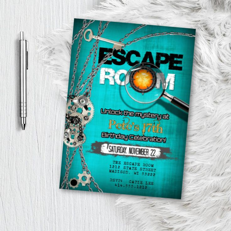 Escape Room Invitation Birthday Escape Room Party Invitation Etsy 