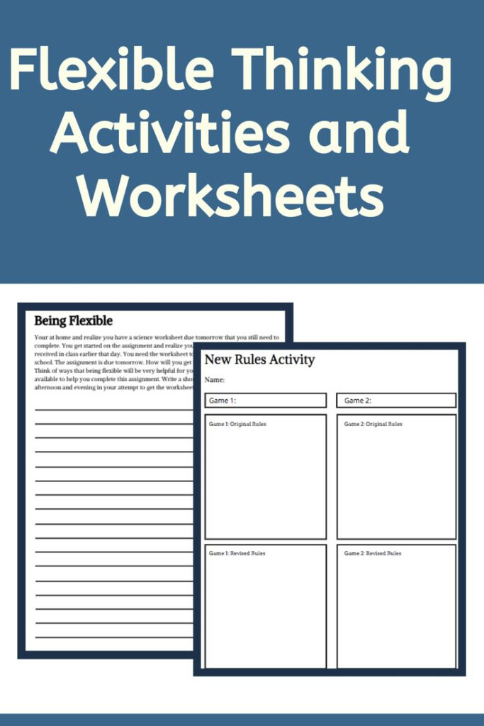 Executive Function Activities Worksheets Flexible Thinking