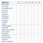 Exercise Chart Homeschool Daily Schedule Homeschool Checklist