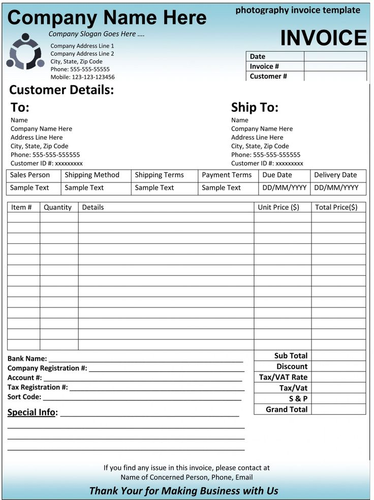 Explore Our Image Of Sample Plumbing Invoice Template For Free In 2020 