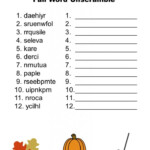 Fall Word Unscramble Free Printable Superheroes And Teacups Fall