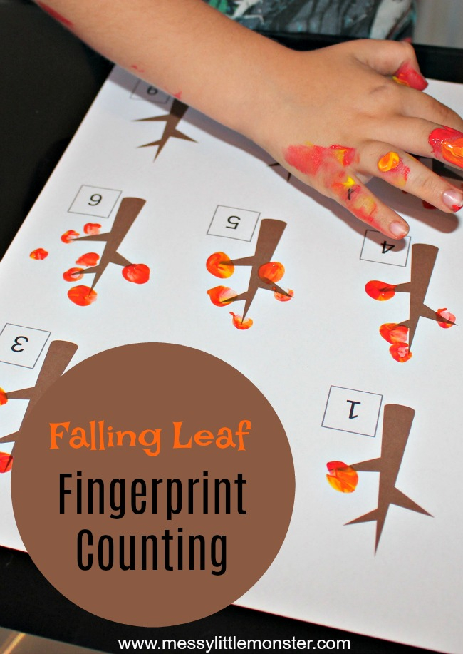 Falling Leaf Fingerprint Counting Messy Little Monster