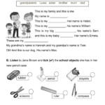 Family Test Worksheet