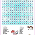 Farm Animals Word Searches Easy And Hard Versions With Answers Penny