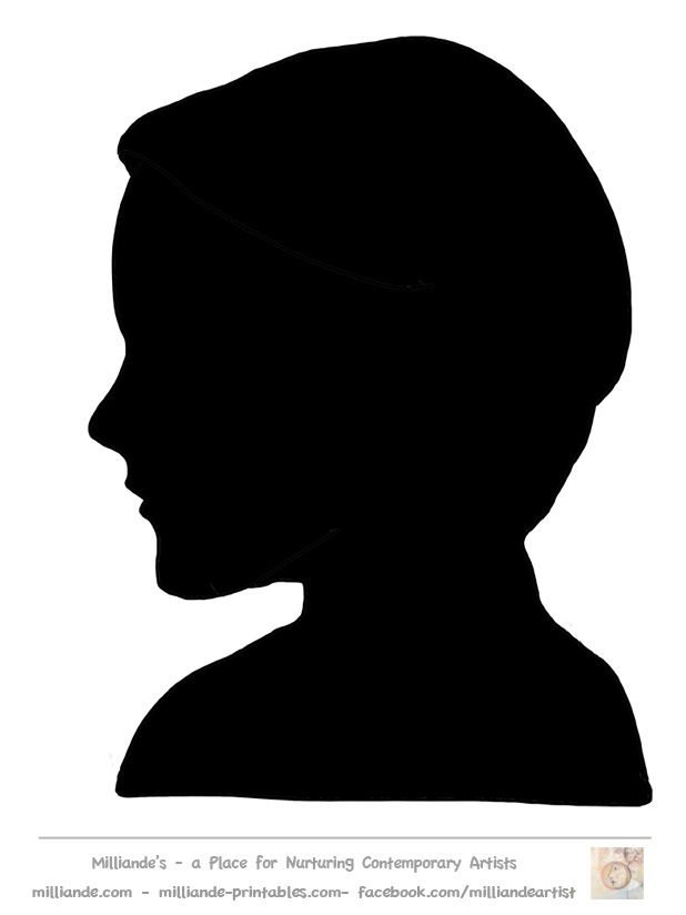 Female Face Silhouette Stencils Template At Www milliande printables