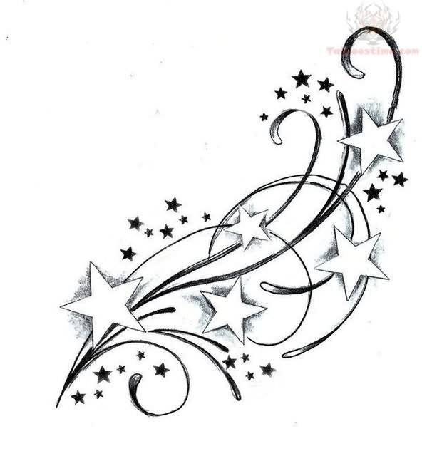 Feminine Cute Swirly Star Tattoos Designs Star Tattoos 