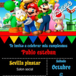 Fiedta Cumplea os De Mario Bros Invitaciones Mario Bross Fiesta De