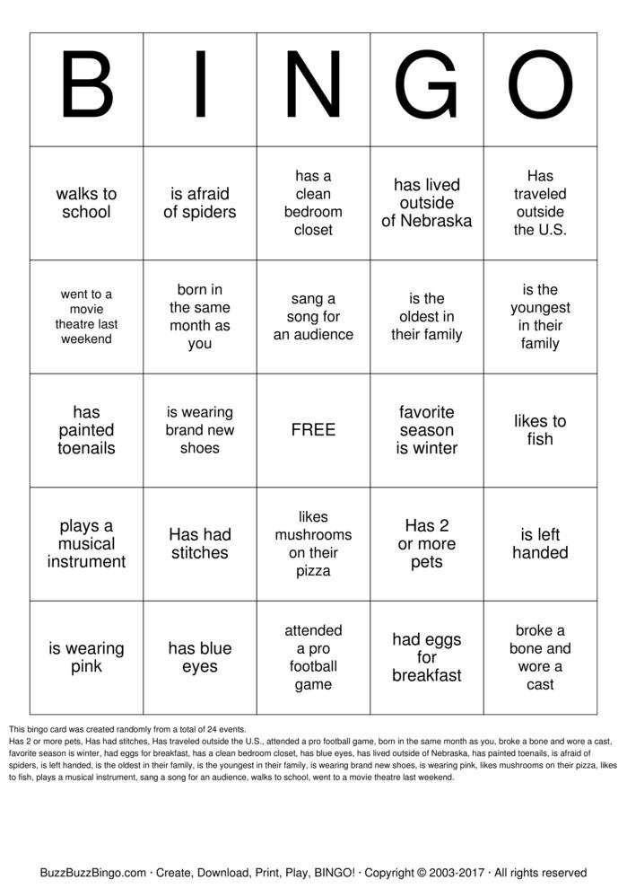 Find Someone Who Bingo Cards To Download Print And Customize 
