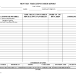 Fire Extinguisher Inspection Log Template Fire Extinguisher