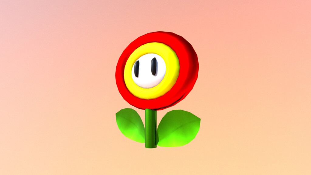 Fire Flower Super Mario Bros Download Free 3D Model By Anthony 