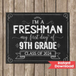 First Day Of 9th Grade First Day Of Freshman Year SignClass Etsy In